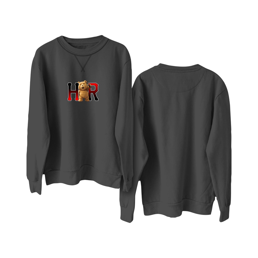 Crewneck sweatshirt sablon DTF || Holyrider Sweter Basic HR Beruang Cheers size M - XXL ( Pria &amp; Wanita )