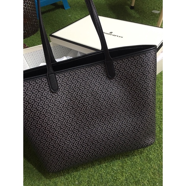 buttonscarves monogram Izzy canvas black bag Izzy bag buttonscarves preloved