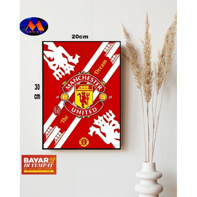 HIASAN DINDING MANCHESTER UNITED/POSTER KAYU MANCHESTER UNITED/POSTER MANCHESTER UNITED
