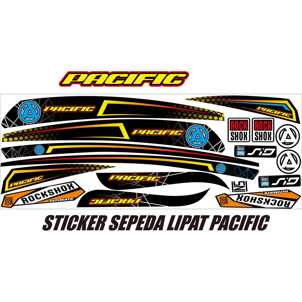STRIPING SEPEDA UNIVERSAL LIPAT VARIASI STICKER PACIFIC DECAL BIKE PACIFIC