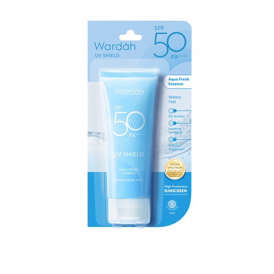WARDAH AUQA FRESH ESSENCE SUNSCREEN SPF 50 PA +++ (BIRU)