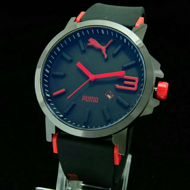JAM TANGAN PRIA COWOK PUMA TANGGAL RUBBER BAGUS MURAH