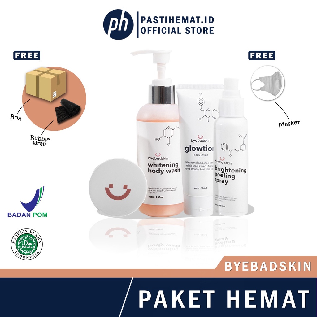 Byebadskin Original Paket Lengkap Treatment Kecantikan Tubuh