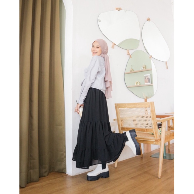 DARA SKIRT / rok korea / korean skirt / rok midi / midi skirt