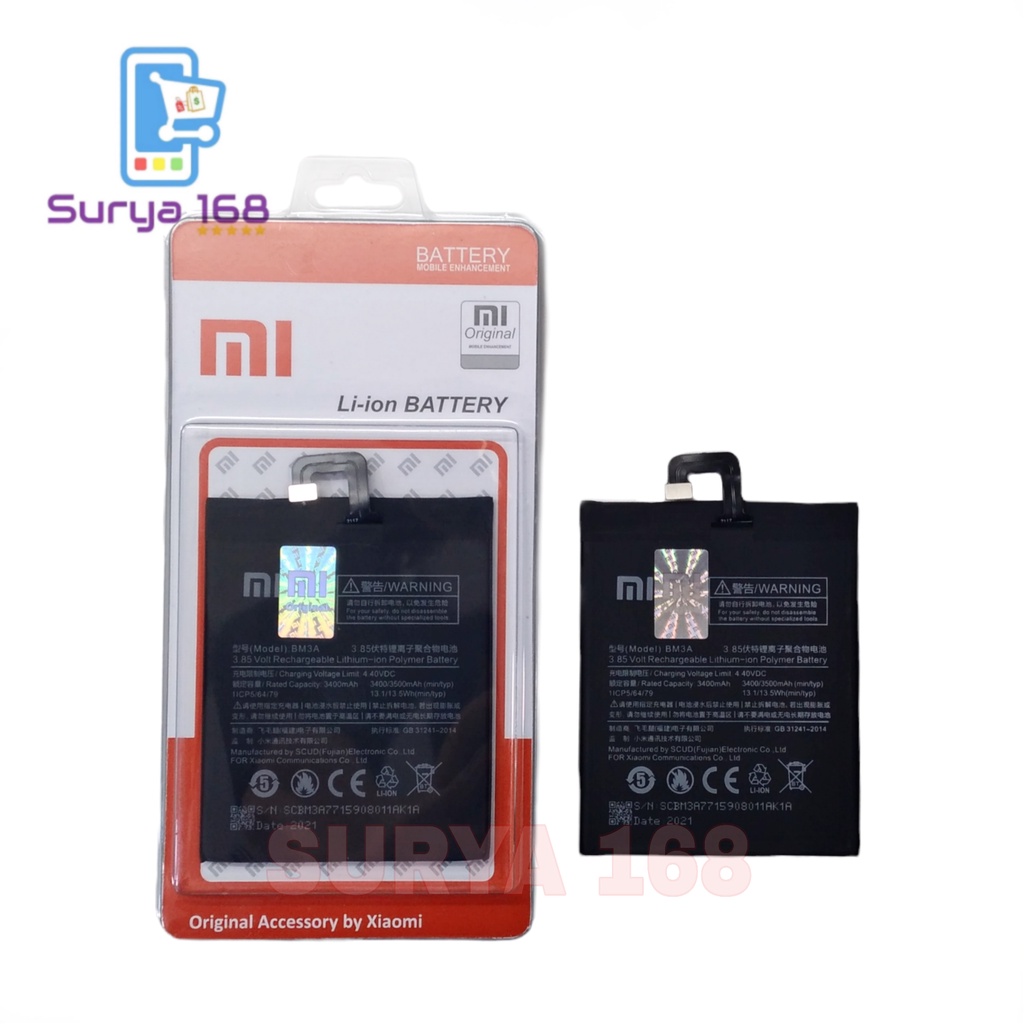 BATTERY BATERAI BATTERE XIAOMI MI NOTE 3 BM-3A BM3A