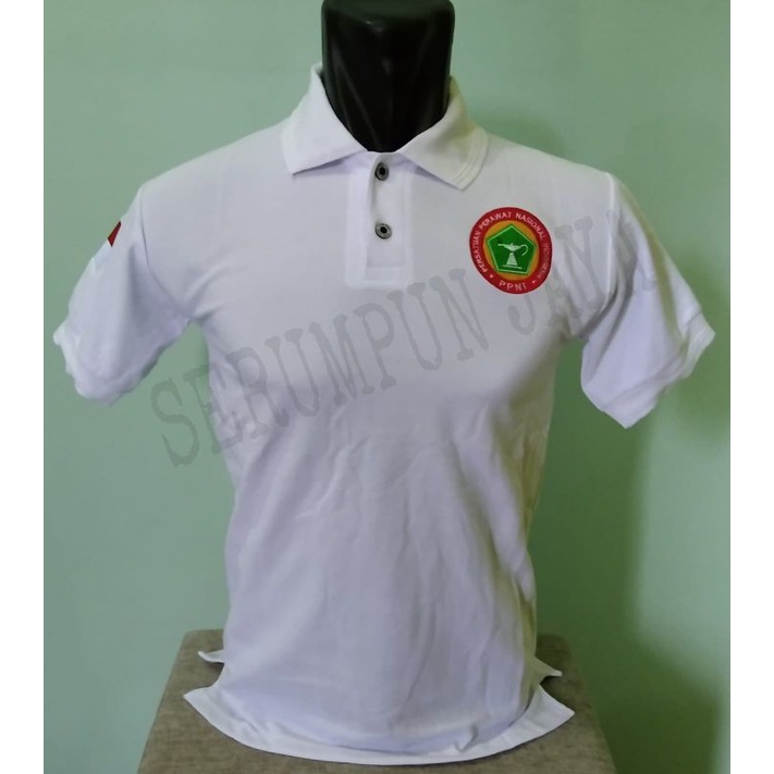 KAOS PERAWAT FULL BORDIR PUTIH - KAOS KERAH PERAWAT - KAOS PERAWAT PUTIH