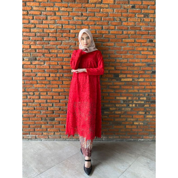 kebaya brukat tunik umbrela twotone modis terlariss