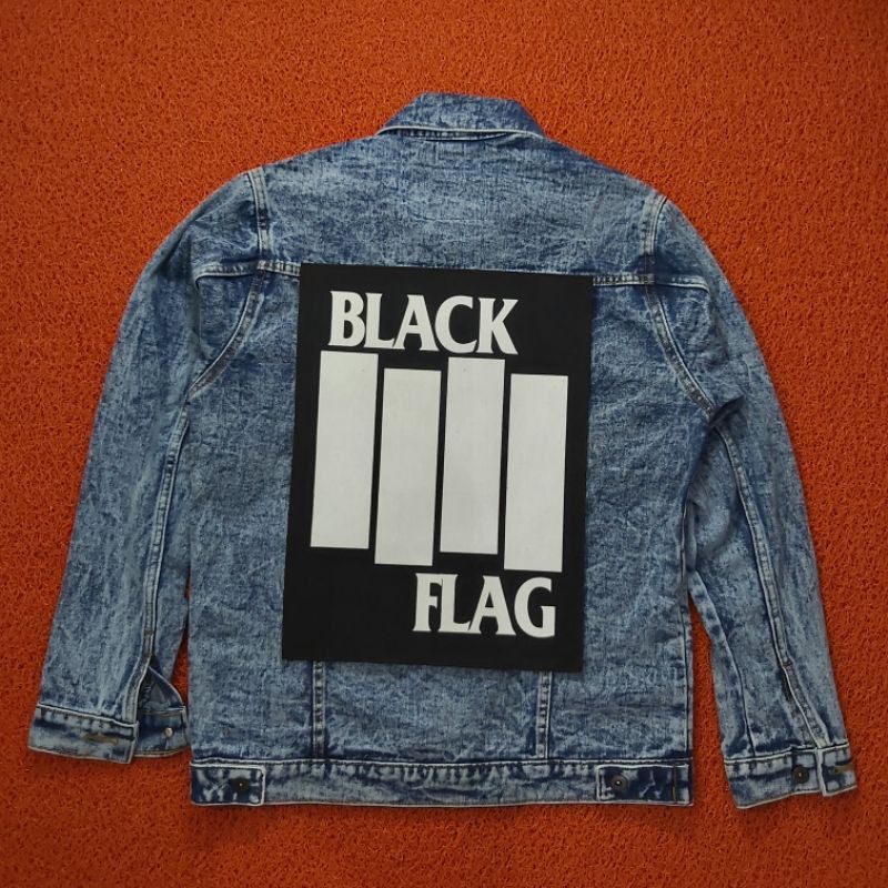 BACKPATCH BLACK FLAG SABLON UKURAN BESAR PREMIUM