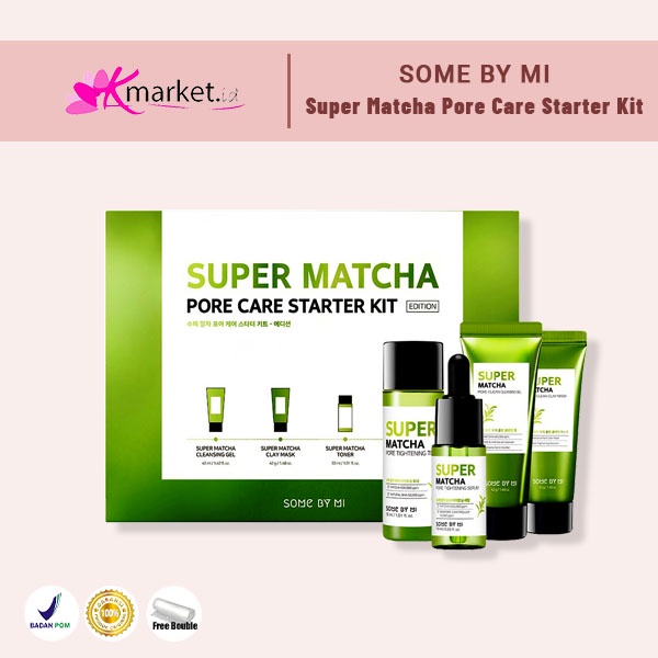 SOMEBYMI Super Matcha Pore Care Starter Kit | Super Matcha Cleansing Gel 42 ml | Super Matcha Toner 30 ml | Super Matcha Serum 10 ml