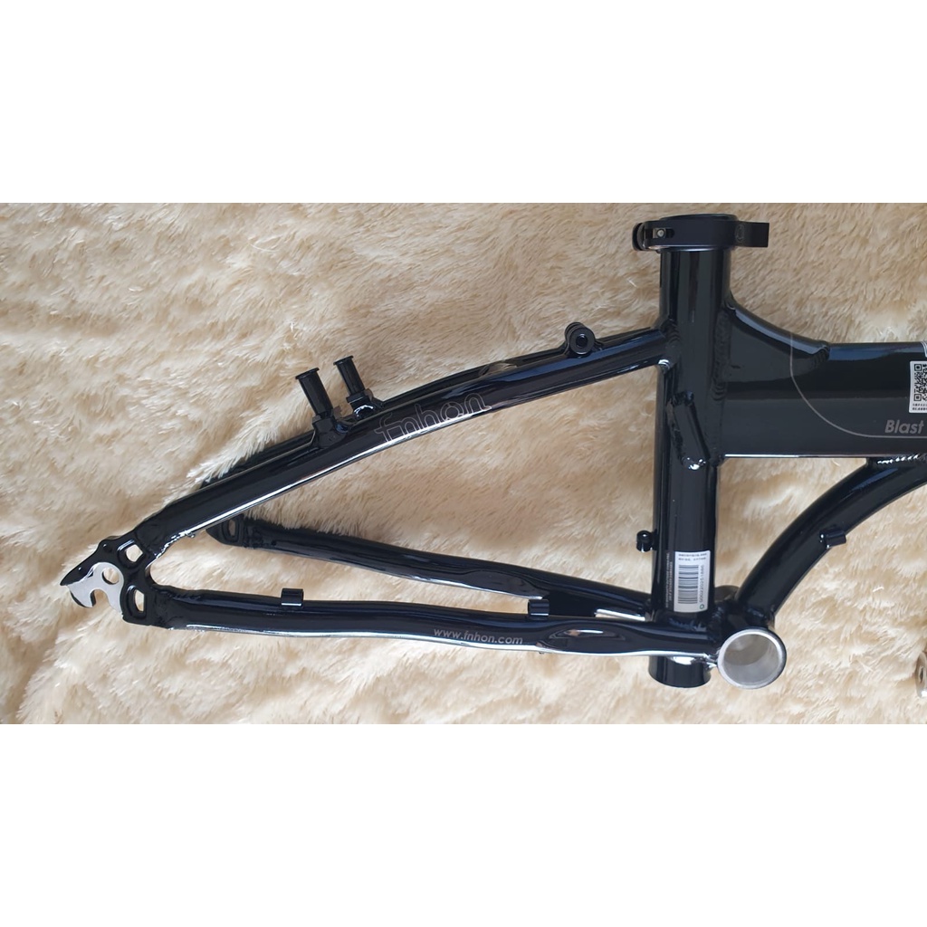 Frame Fork plus Handlepost Fnhon Blast V Brake 20 22 inch Warna Hitam Glossy Alloy Hitam Mengkilat