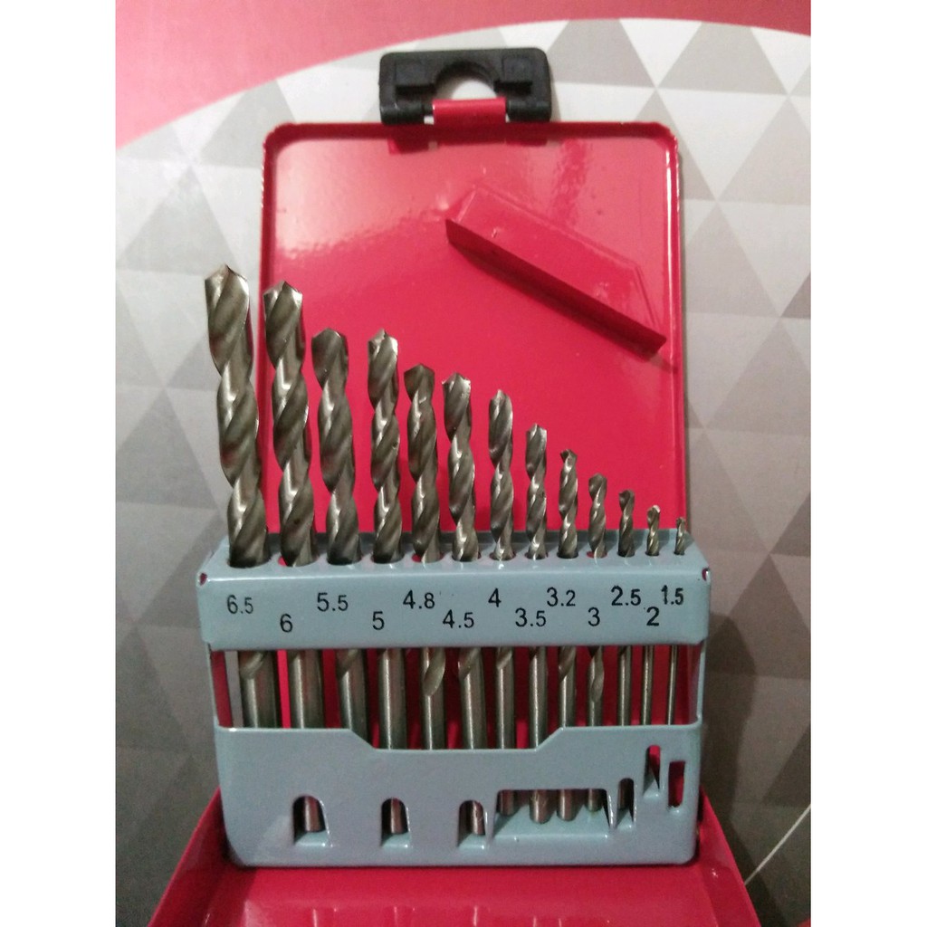 Mata Bor Set 13 pcs HSS - Drill Bit Set 13 pcs HSS - Tools for Mesin Bor Listrik Bor Tangan