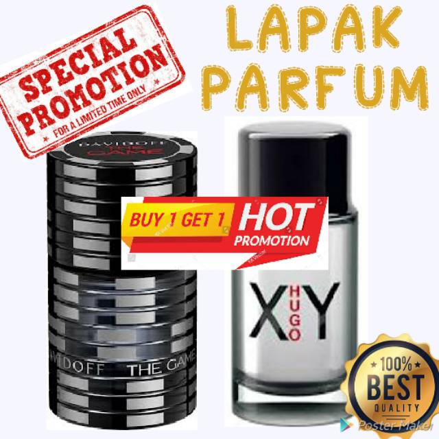 BELI 1 GRATIS 1 Davidoff The Game dan Hugo Boss XY