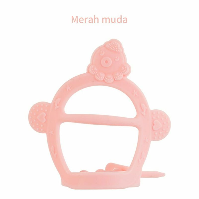 Teether Gelang Bayi full silikon/Teether Gigitan Bayi Bentuk Gelang