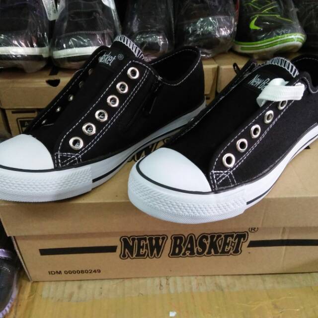 Sepatu sekolah warrior pendek NB pakai resleting samping pendek original