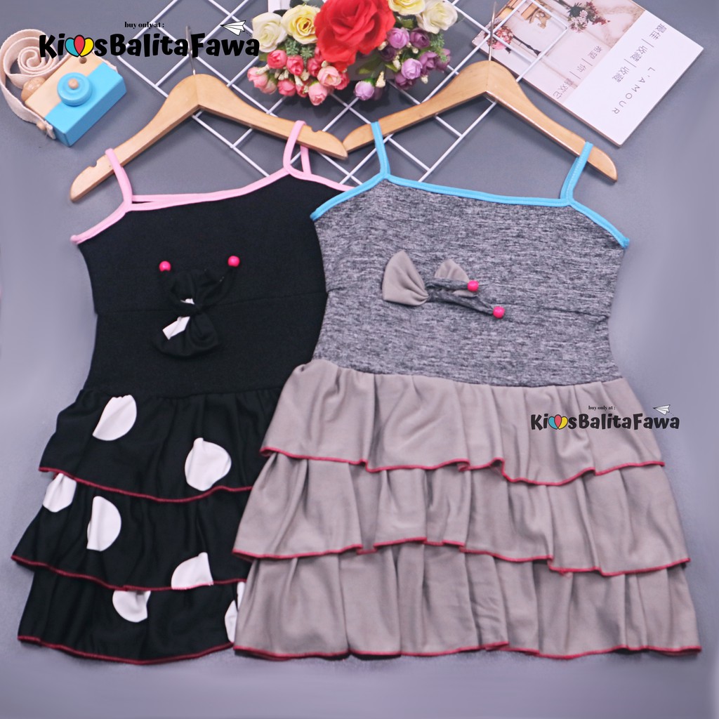 Dress Valerie uk 5-6 Tahun / Dress Anak Dress Yukensi Tanktop Kaos Anak Dress Import Dress AnakMurah