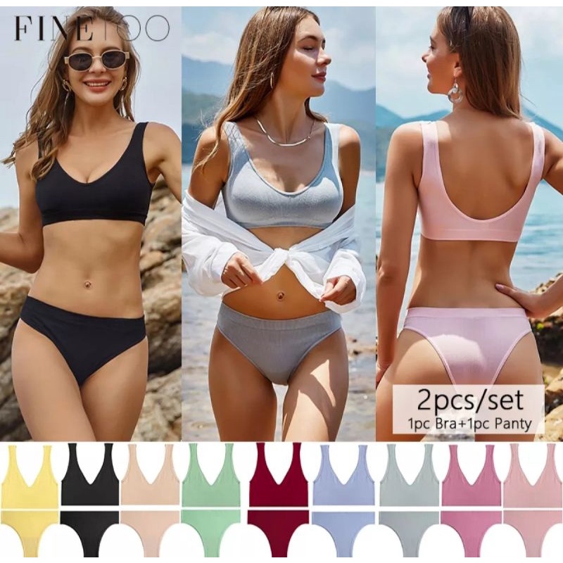 FINETOO BIKINI SET CELANA DALAM WANITA BRA WANITA