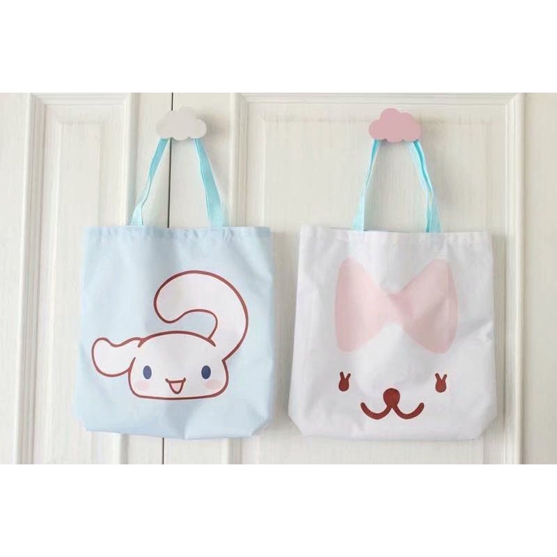 TAS BELANJA MELODY CINNAMOROLL POMPOMPURIN HELLO KITTY BADTZTMARU SHOPPING BAG KANTONG KAIN TOTE