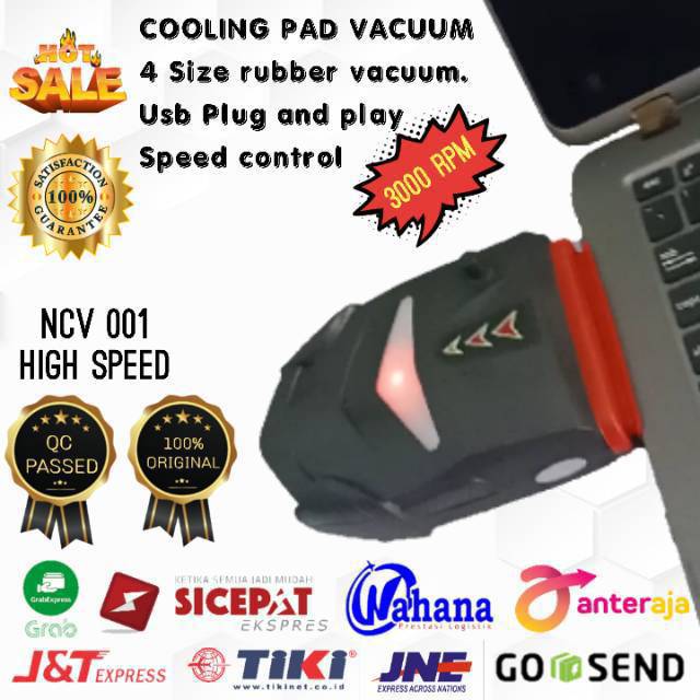 Quinton Cooling pad vacuum / kipas laptop vacuum / cooler fan vacuum NCV001 futuristik on/off speed control