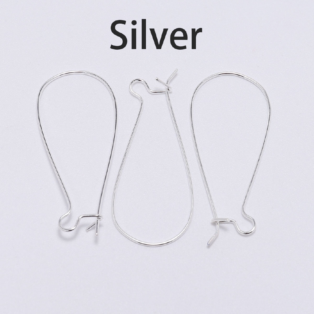 50pcs / Lot Kait Anting Warna Silver / Gold / Perunggu Untuk Membuat Perhiasan Diy