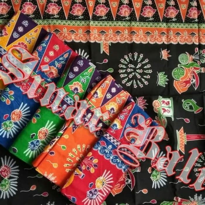 Kain Batik Betawi Kain Tumpal Betawi Sarung Betawi Motif Ondel Ondel Premium Shopee Indonesia