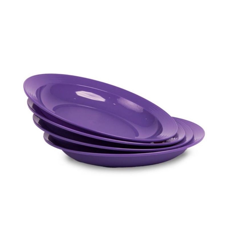 large deep plate ungu / piring makan