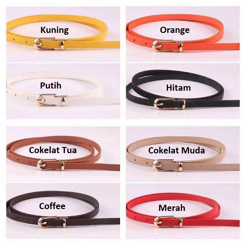 Ikat Pinggang fashion Style Metal Belt dengan Buckle untuk Wanita (KIM)