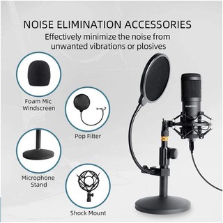 SOUNDTECH USB Microphone Condenser Stand Table Recording