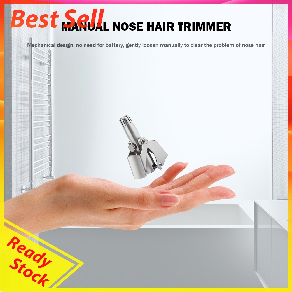 Washable Manual Nose Hair Trimmer Stainless Steel Nasal Ear Hair Shaver