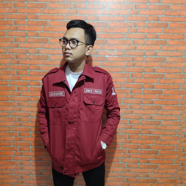 JAKET ALMET / JAKET ALMAMATER /JAKET PERPISAHAN PESANAN SMKN 5 BEKASI /Jaket Pria