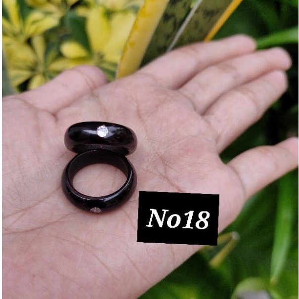 Cincin mata 1 hitam ukuran 18 kokka kaokah