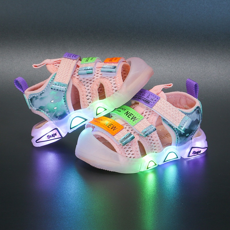 Sandal Sepatu LINES With Led Sandal Fashion Sandal Anak Import Size 21-27 Usia 1-4 Tahun