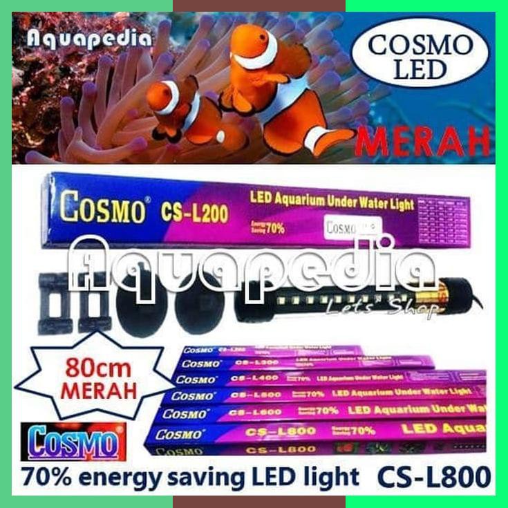 Cosmo Csl800 Lampu Led 80Cm Aquarium Underwater Light Warna Merah
