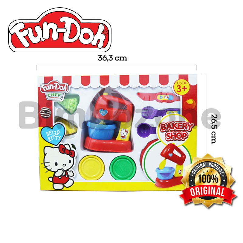 Bimbozone - Mainan anak perempuanMainan lilin Playdoh murah - FUN DOH HELLO KITTY BAKERY SHOP