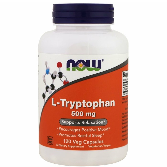 Now Foods L Tryptophan now tryptophan 500 mg 120 Veg tidur nyenyak