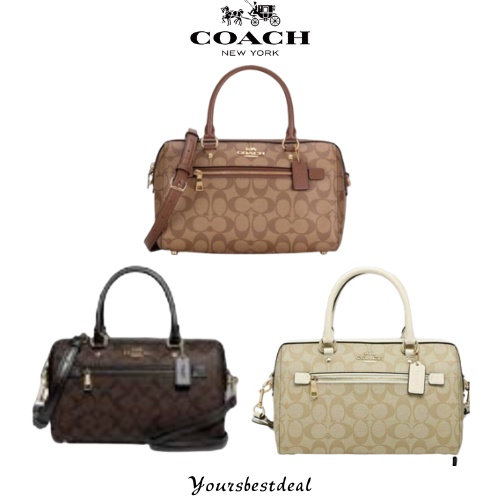 Coach Rowan Satchel In Signature Canvas F83607