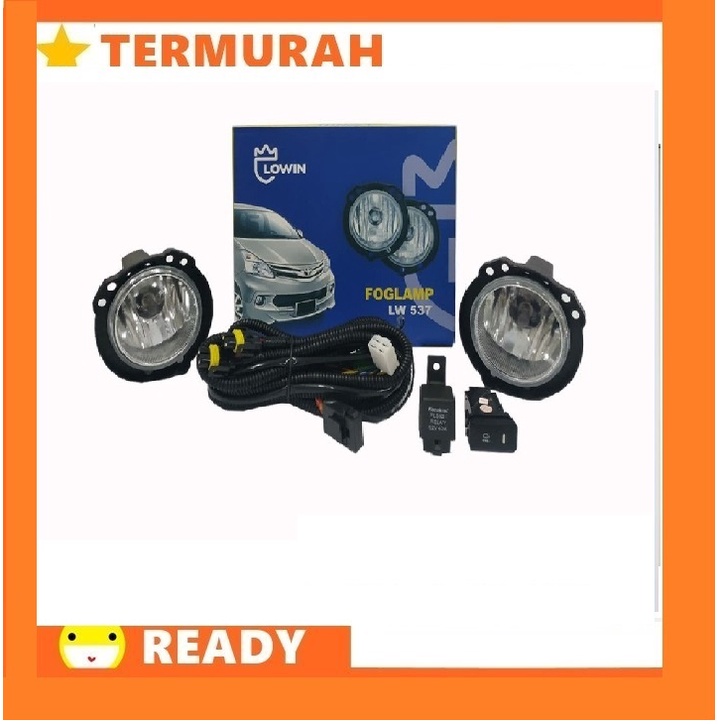 Foglamp Fog Lamp Lampu Kabut Mobil All New Avanza Merk Lowin LW-537 Mika Kaca - Aksesoris Variasi Mo