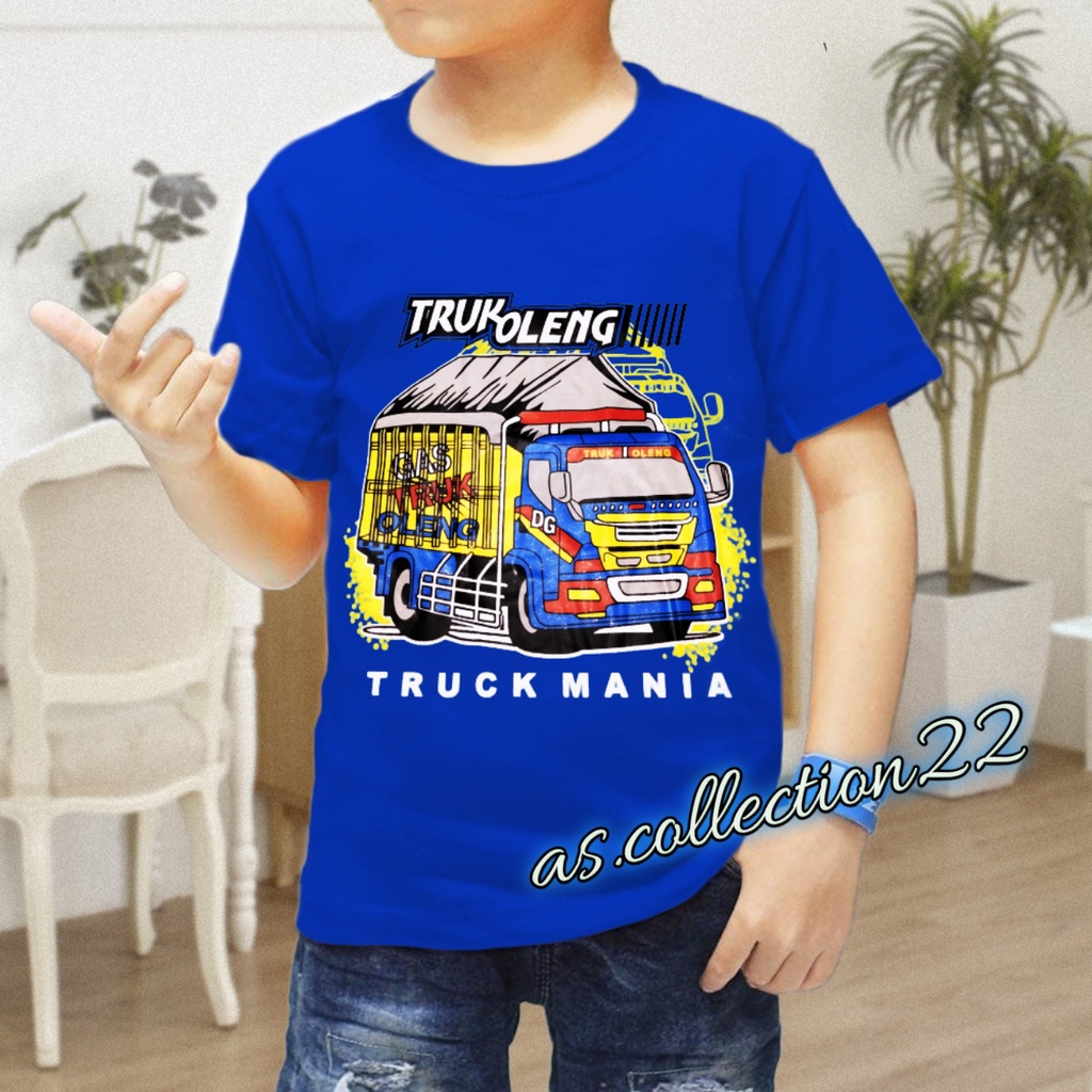 BAJU KAOS ANAK LAKI MOTIF TRUK OLENG//USIA 1-12 TAHUN