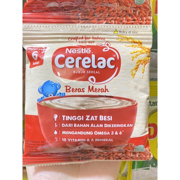 

Nestle cerelac beras merah/ kacang hijau renceng isi 8 sachet