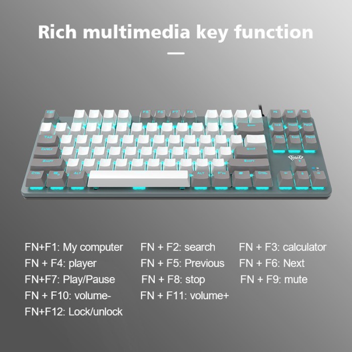 Keyboard Gaming Mechanical AULA F-3287 TKL-AULA F3287