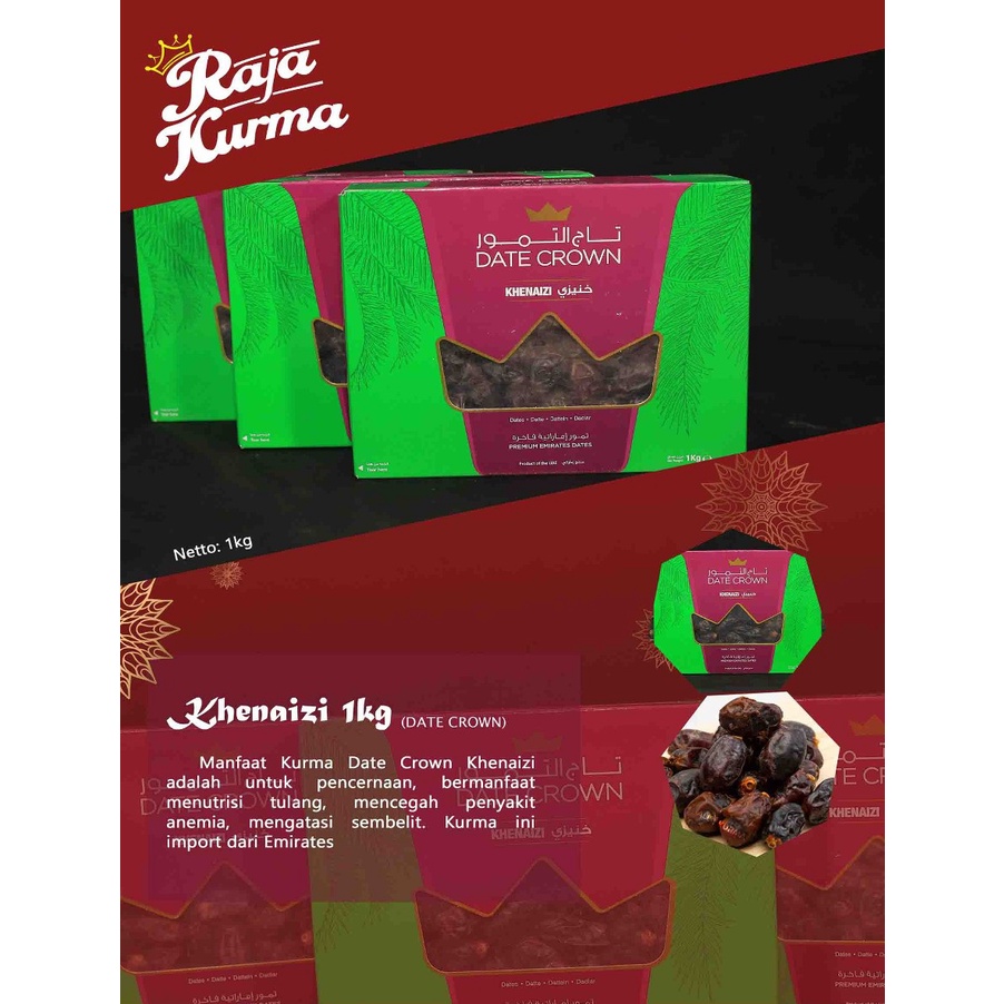

kurma khenaizi kurma date crown khenaizi kemasan 1kg