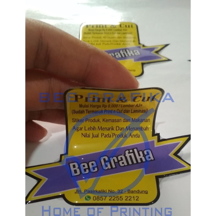 

STIKER Timbul ( Resin ) Elastis Print & Cut A3+