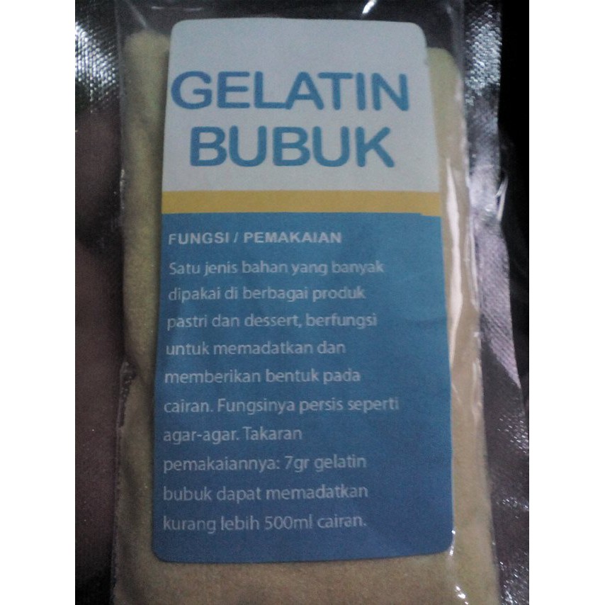 

50 gram gelatin rouselout bahan kue gelatin halal