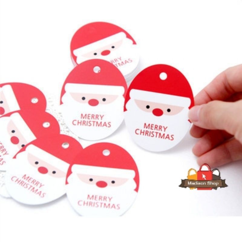 Hang Tag Natal Stiker Pohon Natal Gantungan Hanger Kado Natal Murah Hiasan Sticker Toples Box Kue