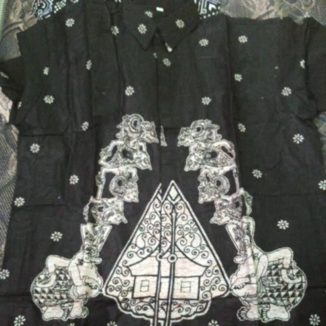 Kemeja Batik Pria/motif Hitam Seno