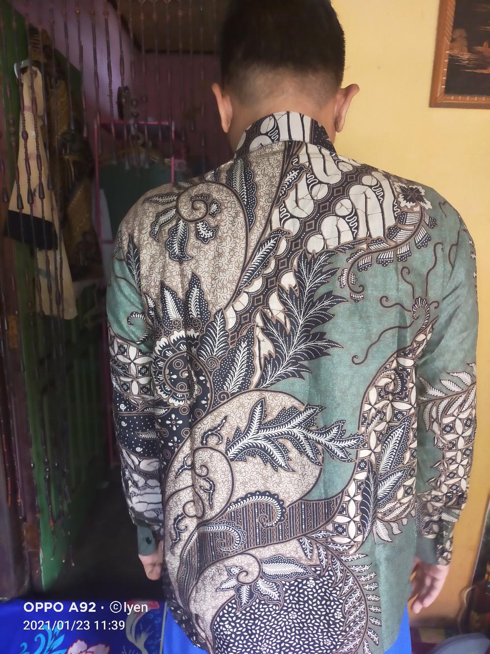 Baju Kemeja Batik Kantor Pria Lengan Panjang Fashion Pekalongan Solo Bw 058