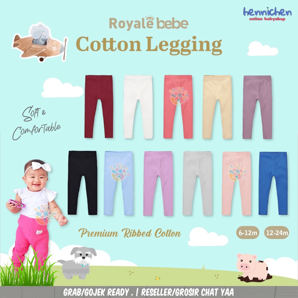 ROYALE BEBE Cotton Celana Legging Super Royale Bebe 0-24 Bulan