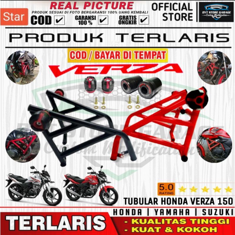Tubular Crashbar Honda Verza 150 & CB150 Verza | Pelindung bodi Honda verza 150 & CB150 Verza | Vari