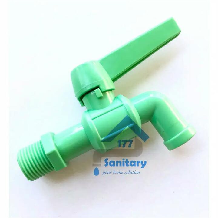 Kran Tembok Murah Warna LOTUS T Plastik - Keran Air Kran Taman Pvc Faucet Plastic F44