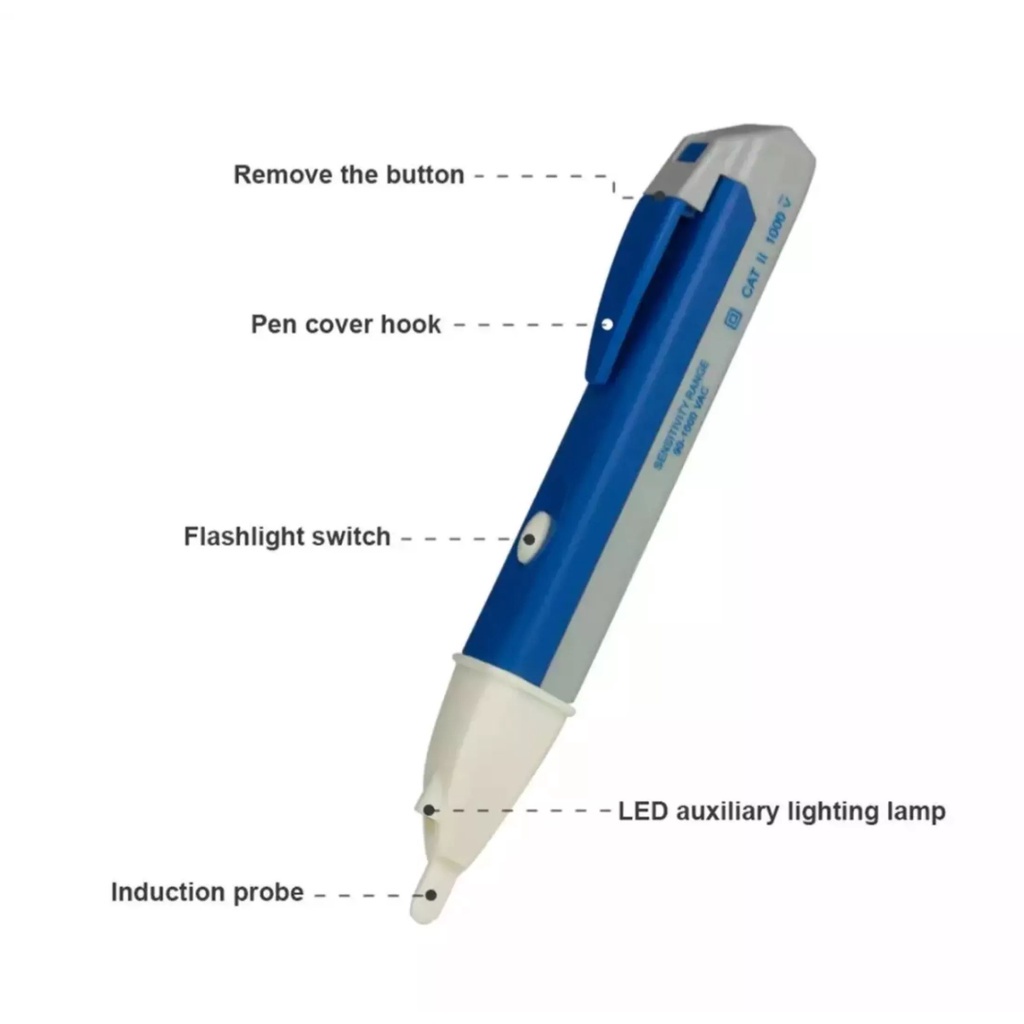 Test Pen Cek Arus AC 90-1000V Kabel Voltage Alert Detector