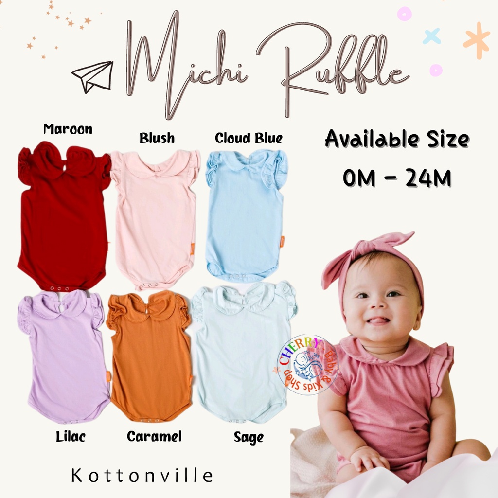 Kottonville Essentials Michi Ruffle Sleeves Bodysuits CBKS